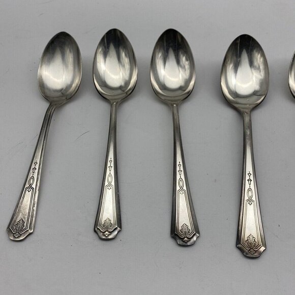 Oneida Community‎ Duro Plate Beverly Silverplate Teaspoon Set of 12 VTG 1922 - Picture 6 of 11